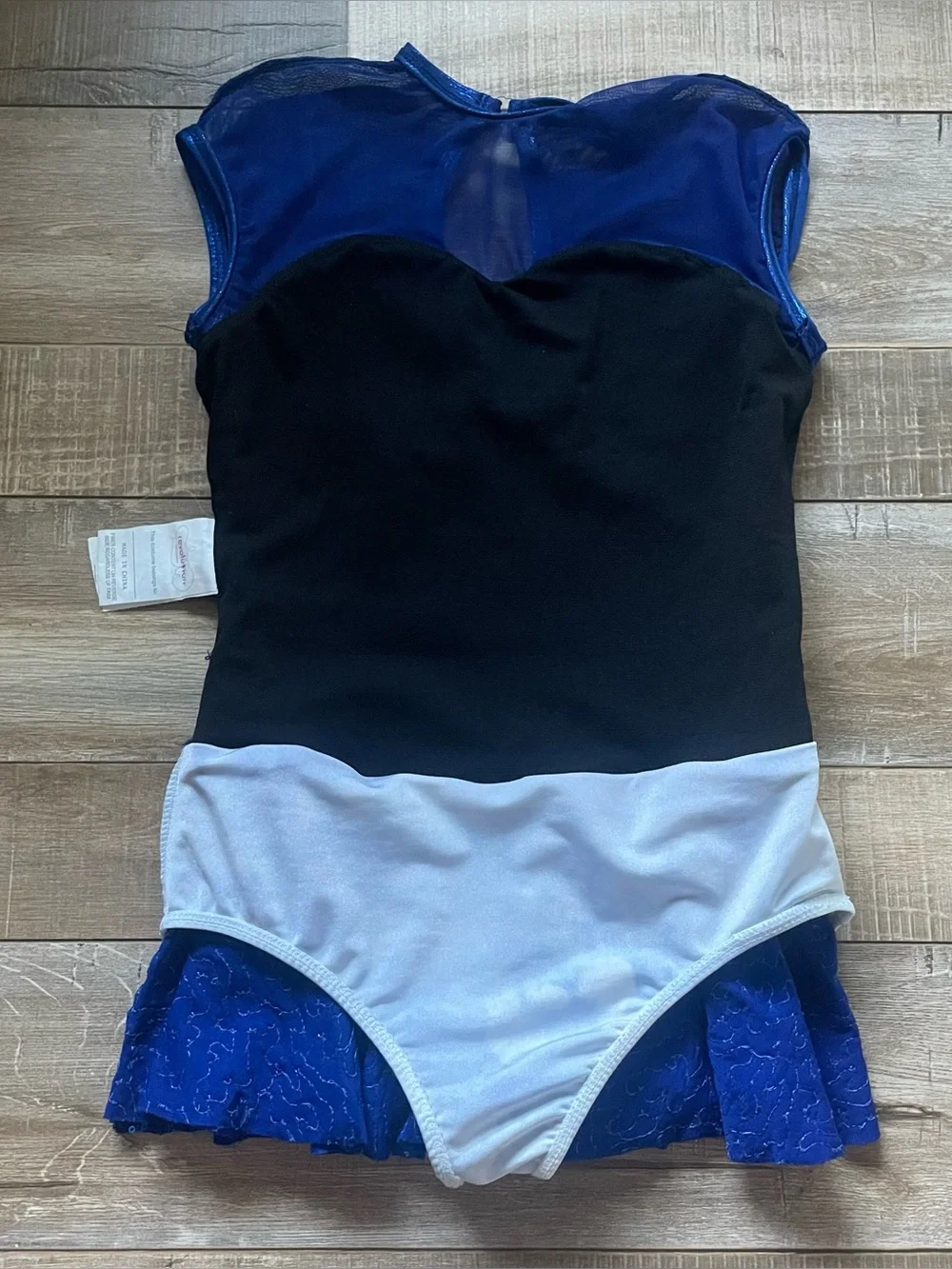 Revolution Dancewear Royal Blue Sequin Dance Costume Lyrical Jazz Girl’s Medium